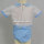 Short sleeve blue baby romper baby wear